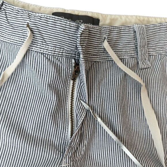EDDIE BAUER Blue & White Pinstripe Cotton Shorts Size 12 - Picture 11 of 15